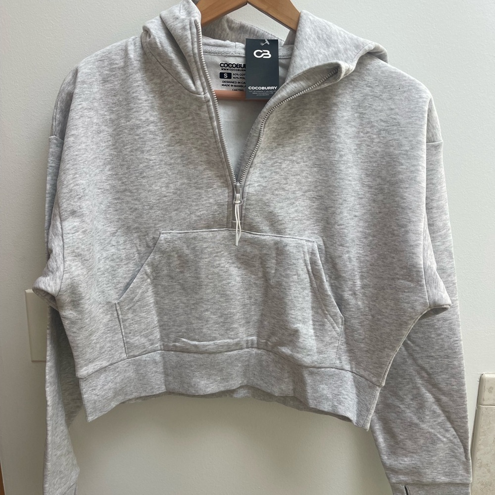 Cocoburry Gray Cropped hoodie S